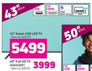 Hisense 43" Smart UHD LED TV