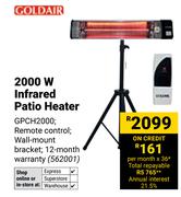 Goldair 2000W Infrared Patio Heater GPCH2000