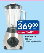 Kambrook 500Watt Glass Jug Blender-Each