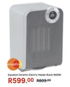 Equation Ceramic Electric Heater Black 1800W