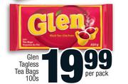 Glen Tagless Teabags-100s Per Pack
