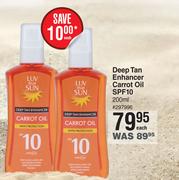 Luv That Sun Deep Tan Enhancer Carrot Oil SPF10-200ml Each