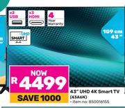 Hisense 43"(109cm) UHD 4K Smart TV 43A6N