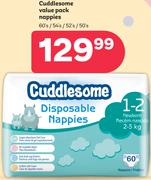 Cuddlesome Value Pack Nappies-60's/54's/52's/50's