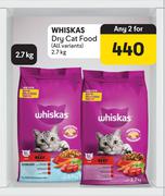 Whiskas Dry Cat Food (All Variants)-For Any 2 x 2.7Kg 