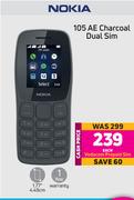 Nokia 105 AE Charcoal Dual Sim-Each