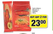 Fatti's & Moni's Macaroni or Spaghetti-For Any 2 x 500g