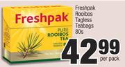 Freshpak Rooibos Tagless Teabags-80s Per Pack