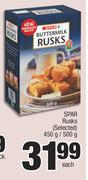 Spar Rusks (Selected)-450g/500g Each