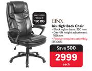 Linx Iris High Back Chair