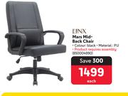 Linx Mars Mid Back Chair-Each