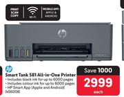 HP Smart Tank 581 All In One Printer