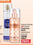 Ariana Grande Or Guess Fragrance Mists Assorted-236ml/250ml Each