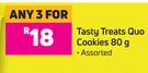 Tasty Treats Qou Cookies (Assorted)-For Any 3 x 80g