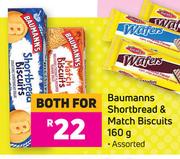 Baumanns Shortbread & Match Biscuits (Assorted) 160g-For Both