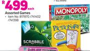 Assorted Games (Item No 817870/741402/741398.)-Each