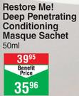 Curls In Bloom Restore Me! Deep Penetrating Conditioning Masque Sachet-50ml