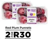 Red Plum Punnets-For 2