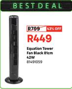 Equation Tower Fan Black 81cm 42W 81491059