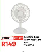 Equation Desk Fan White 15cm 12W 81491056