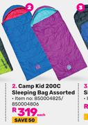 Campmaster Camp Kid 200C Sleeping Bag Assorted-Each