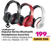 Volkano Impulse Series Bluetooth Headphones Assorted-Each
