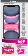 Apple iPhone 11 64GB Smartphone-Each