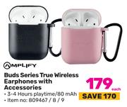 Amplify Buds Series True Wireless Earphones With Accessories-Each