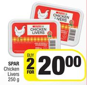 Spar Chicken Livers-For 2 x 250g