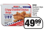 Spar Southern Style Crumbed Chicken Range-500g Each