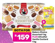 Bakers Choice Assorted 1Kg Plus UltraMel Vanilla Custard 1Kg-For Both