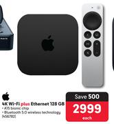 Apple 4K WiFi Plus Ethernet 128GB 
