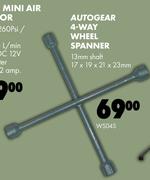 Autogear 4 Way Wheel Spanner WS04S