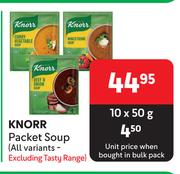 Knorr Packet Soup(All Variants-Excluding Tasty Range)-10 X 50g