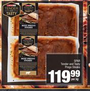 Spar Tender And Tasty Prego Steaks-Per kg