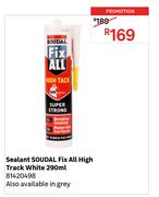 Soudal Fix All High Track White Sealant 81420498-290ml