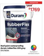 Duram 20L Rubber Flex Waterproofing Grey Roof Paint 81479094