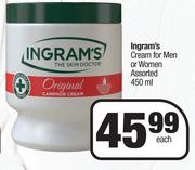 Ingram's Cream For Men Or Women Assorted-450ml Each