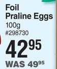 Jacquot Foil Praline Eggs-100g