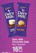 Cadbury Dairy Milk Chocolate Slab Assorted-80g Each