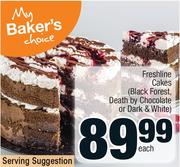 Freshline Cakes (Black Forest, Death By Chocolate Or Dark & White)-Each