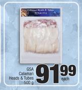 GSA Calamari Heads & Tubes-500g Each