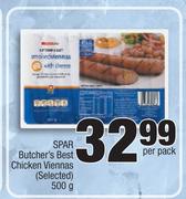 Spar Butcher's Best Chicken Viennas-500g Per Pack