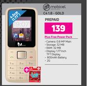 Mobicel C41.8 Gold Plus Free Power Pack