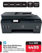 0HP Smart Tank 530 Wireless All In One Printer