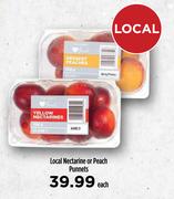 Local Nectarine Or Peach Punnets-Each