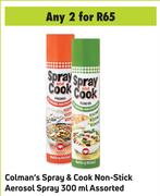 Colman's Spray & Cook Non Stick Aerosol Spray Assorted-For 2 x 300ml