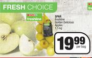 Spar Freshline Golden Delicious Apples-1.5kg Per Bag