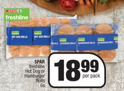 Spar Freshline Hot Dog Or Hamburger Roll-6 Per Pack