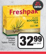 Freshpak Rooibos Tagless Teabags-80 Per Pack